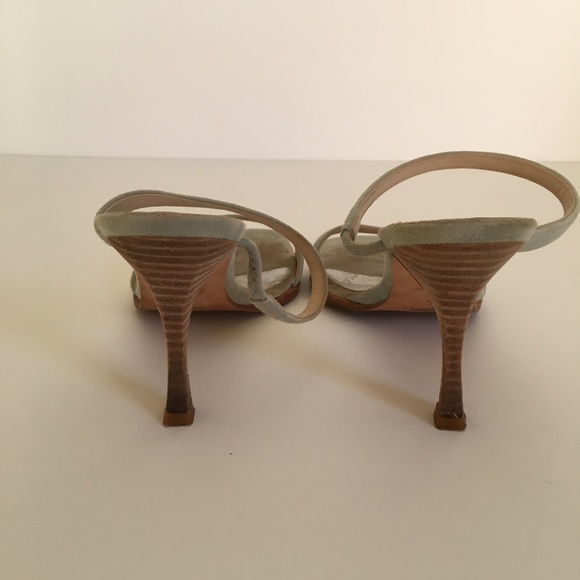 Bebe Blue Suede Sandals - Picture 4 of 4